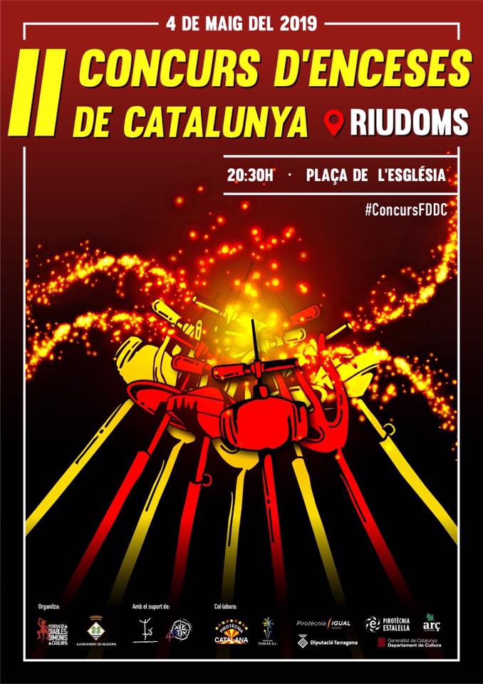 Cartell del II Concurs d'enceses de Catalunya de la Federació de Diables i Dimonis de Catalunya (FDDC)